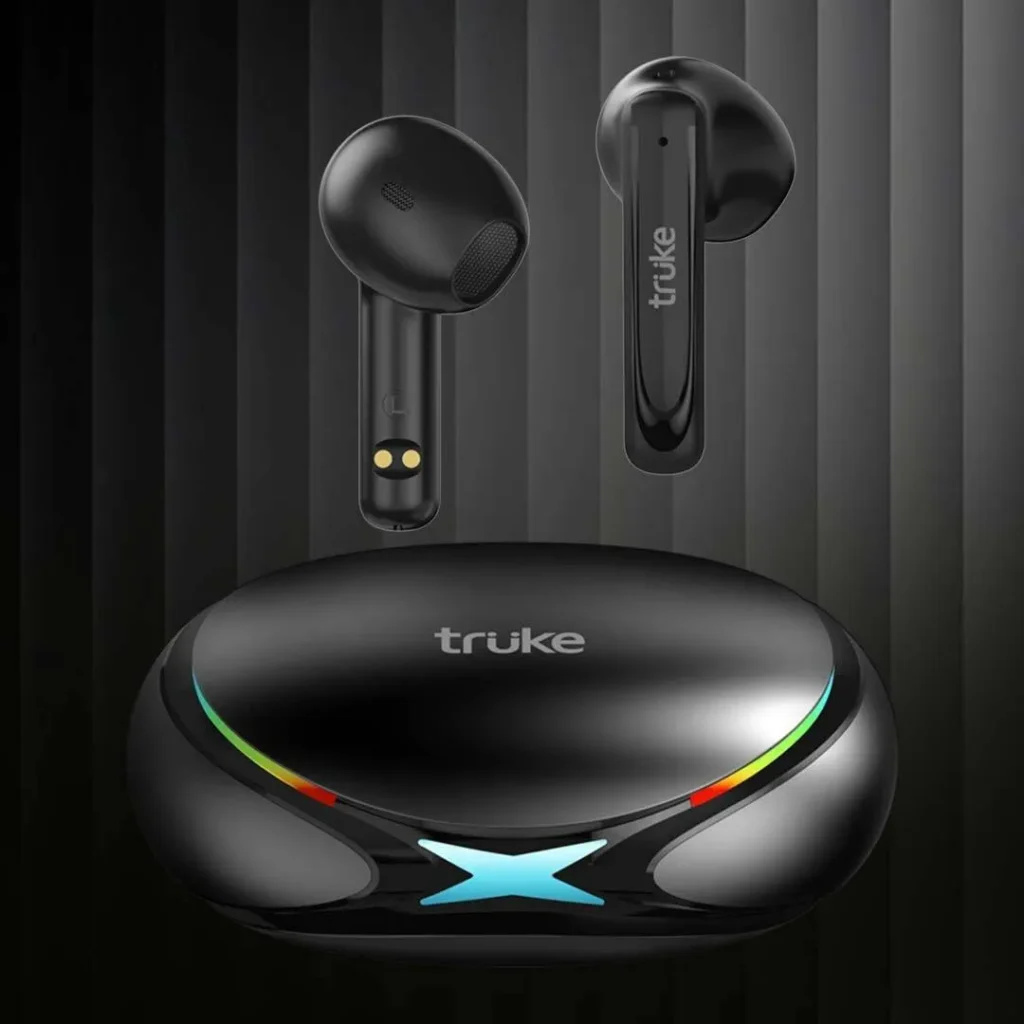 Newly Launched Truke BTG X1 True Gaming Earbuds with 12mm Titanium Drivers, True Gaming Mode with 20RGB Case Design, 48H Playtime, Fast Charging, Instant Pairing, AAC Codec, Quad-Mic ENC, BT 5.3, IPX4